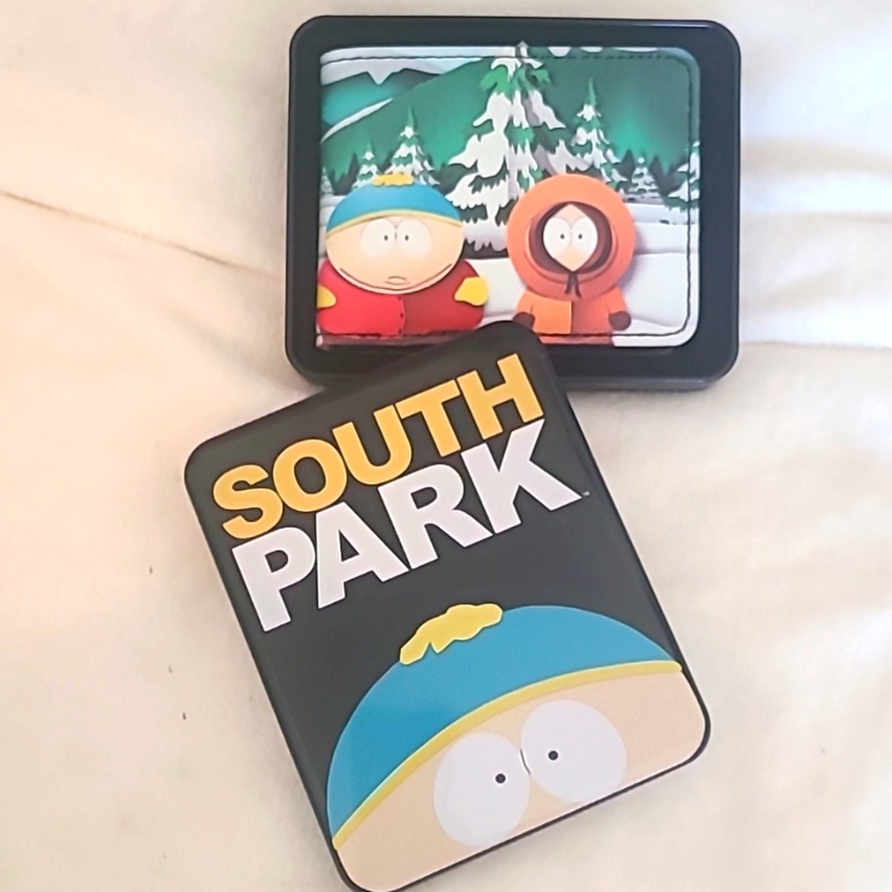 South Park wallet/  Tin can